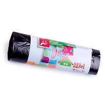 Мешки для мусора 30 л, черные, в рулоне 20 шт., ПНД, 6 мкм, 600х500 мм, Концепция Быта ЭкоДом, 601348 в Георгиевске