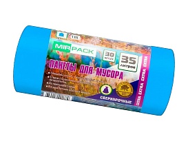 Мешки для мусора 35 л, ароматизированные, синие, в рулоне 30 шт., ПНД, 12 мкм, 640х500 мм, EXTRA, 3530661 в Георгиевске