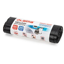 Мешки для мусора 60 л, черные, в рулоне 20 шт., ПНД, 10 мкм, 700х600 мм, LAIMA, 601381 в Георгиевске Мешки для мусора 60 л, черные, в рулоне 20 шт., ПНД, 10 мкм, 700х600 мм, LAIMA, 601381 в Георгиевске