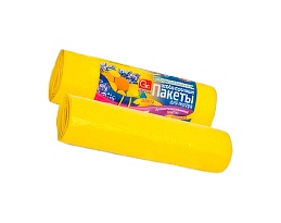 Мешки для мусора 35 л, ароматизированные, Лимон, желтые, в рулоне 10 шт., ПНД, 12 мкм, 560х530 мм, GRIFON Aroma, 101-080 Li в Георгиевске