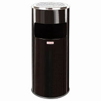 Урна с пепельницей 27 л, нержавеющая сталь, черная, LAIMA PROFESSIONAL в Георгиевске Урна с пепельницей 27 л, нержавеющая сталь, черная, LAIMA PROFESSIONAL в Георгиевске