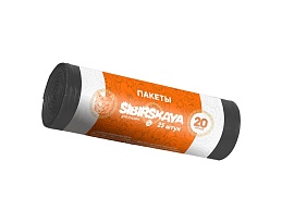 Мешки для мусора 20 л, черные, в рулоне 25 шт., ПНД, 6 мкм, 420х450 мм, SIBIRSKAYA, 101-001 S в Георгиевске