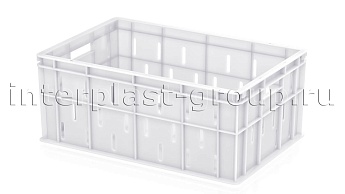 Ящик для молока, мяса, овощей и фруктов малая перфорация дно сплошное белый в Георгиевске