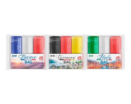 Мешки для мусора 30 л, ассорти, в рулоне 20 шт., ПНД, 9 мкм, 600х500 мм, GRIFON Триколор, 101-024 в Георгиевске