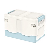 Ящик пластиковый складной белый, дно голубое, 370х240х240 мм в Георгиевске