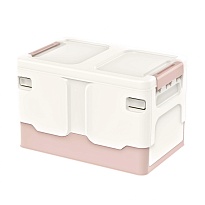 Ящик пластиковый складной белый, дно розовое, 370х240х240 мм в Георгиевске