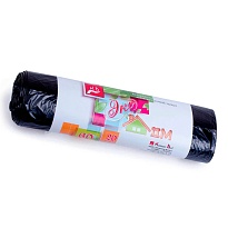 Мешки для мусора 60 л, черные, в рулоне 20 шт., ПНД, 7 мкм, 700х600 мм, Концепция Быта ЭкоДом, 601349 в Георгиевске