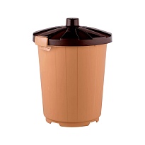 Мусорный бак с крышкой на колесах 105 л бежевый 105 бежевый в Георгиевске