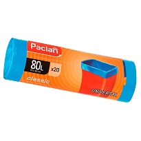 Мешки для мусора 80 л, синие, в рулоне 20 шт., ПНД, 12 мкм, 900х700 мм, PACLAN Classic, 606335 в Георгиевске