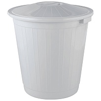 Мусорный бак с крышкой 50 л серый 50 серый в Георгиевске