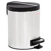 Ведро-контейнер для мусора (урна) с педалью LAIMA Modern, 5 л, матовое, нержавеющая сталь