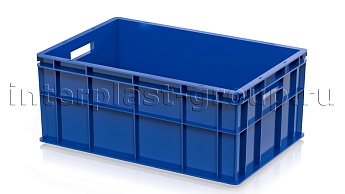 Ящик для молока, мяса, овощей и фруктов сплошной синий в Георгиевске